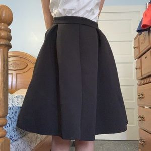 Black midi skirt